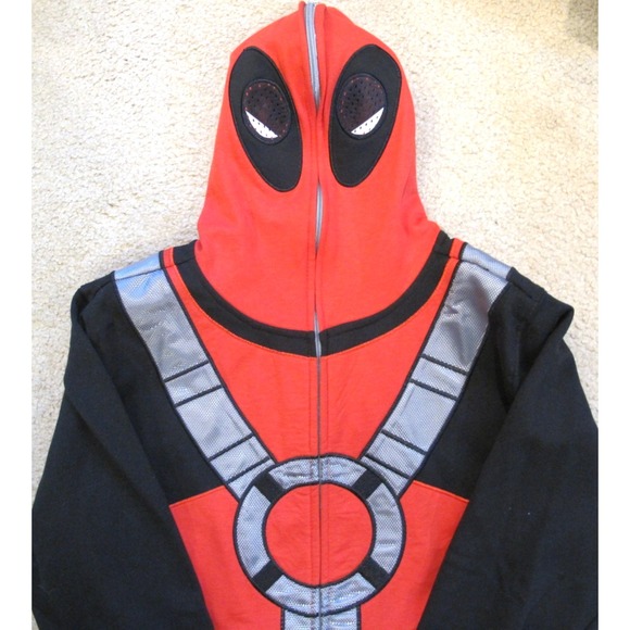 Marvel Deadpool Hoodie Cosplay Jacket Men's Small Halloween Costume - Picture 1 of 8